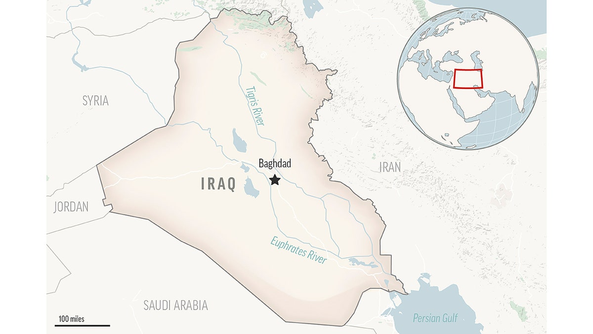 Locator map for Iraq