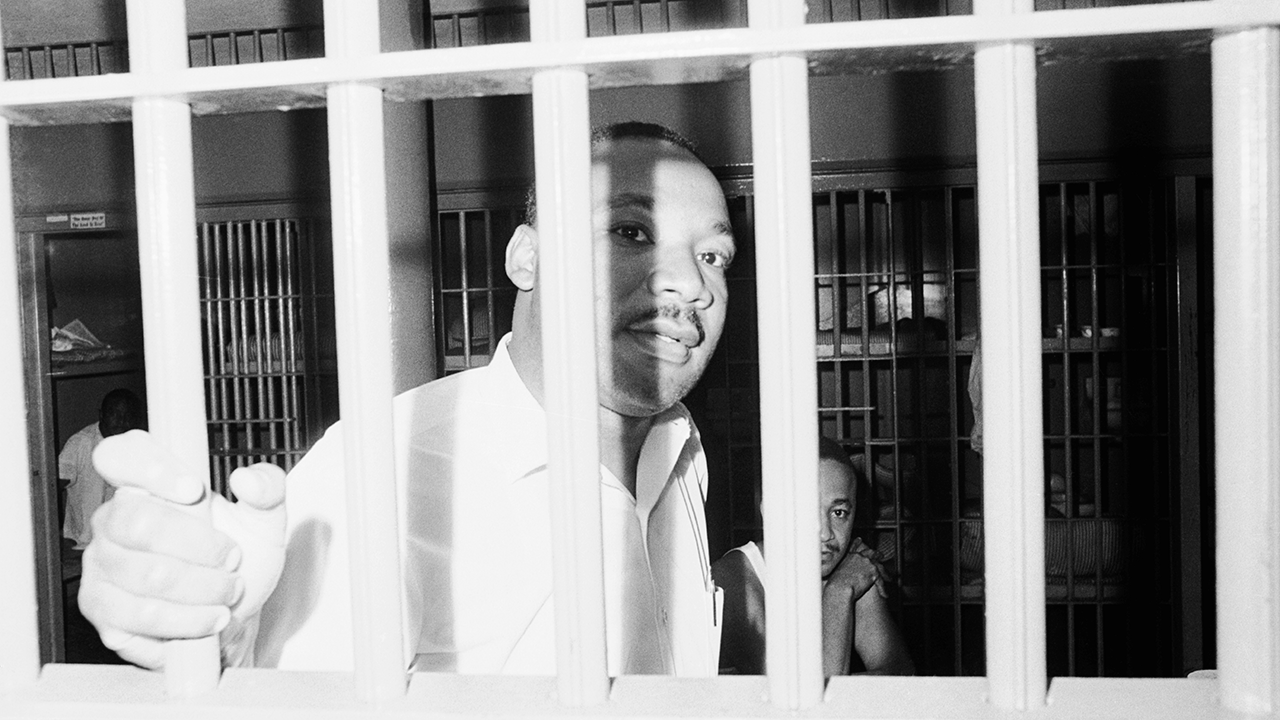 Martin Luther King Jr. in jail cell