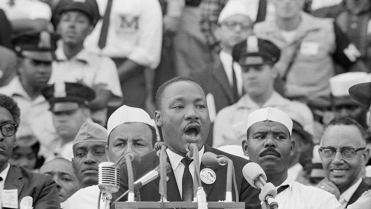 Martin Luther King Jr. delivering "I Have a Dream" speech