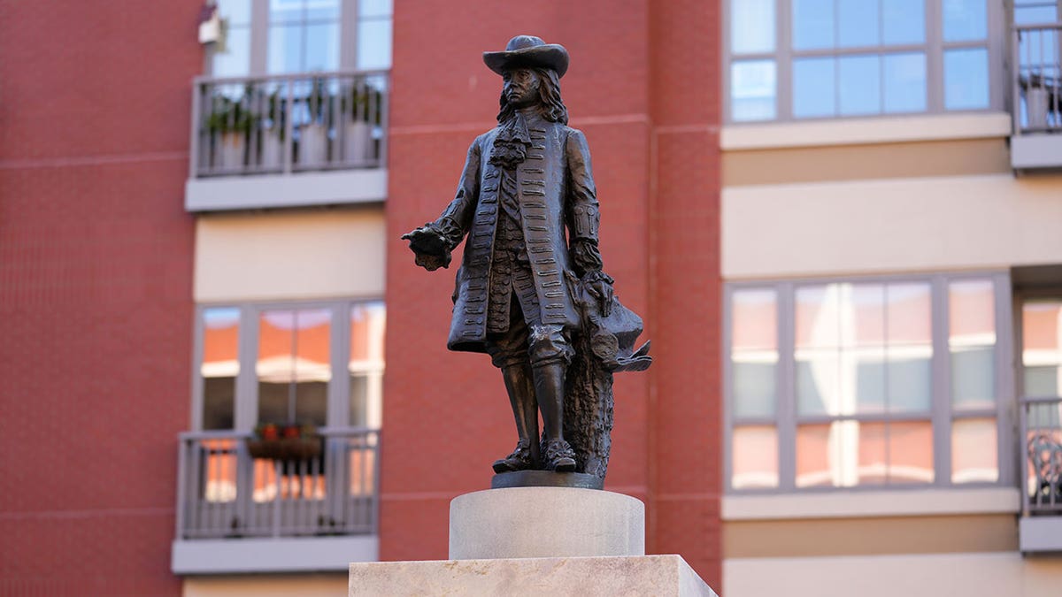 William Penn statue stands in Welcome Park