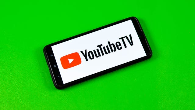 YouTube TV logo on a phone