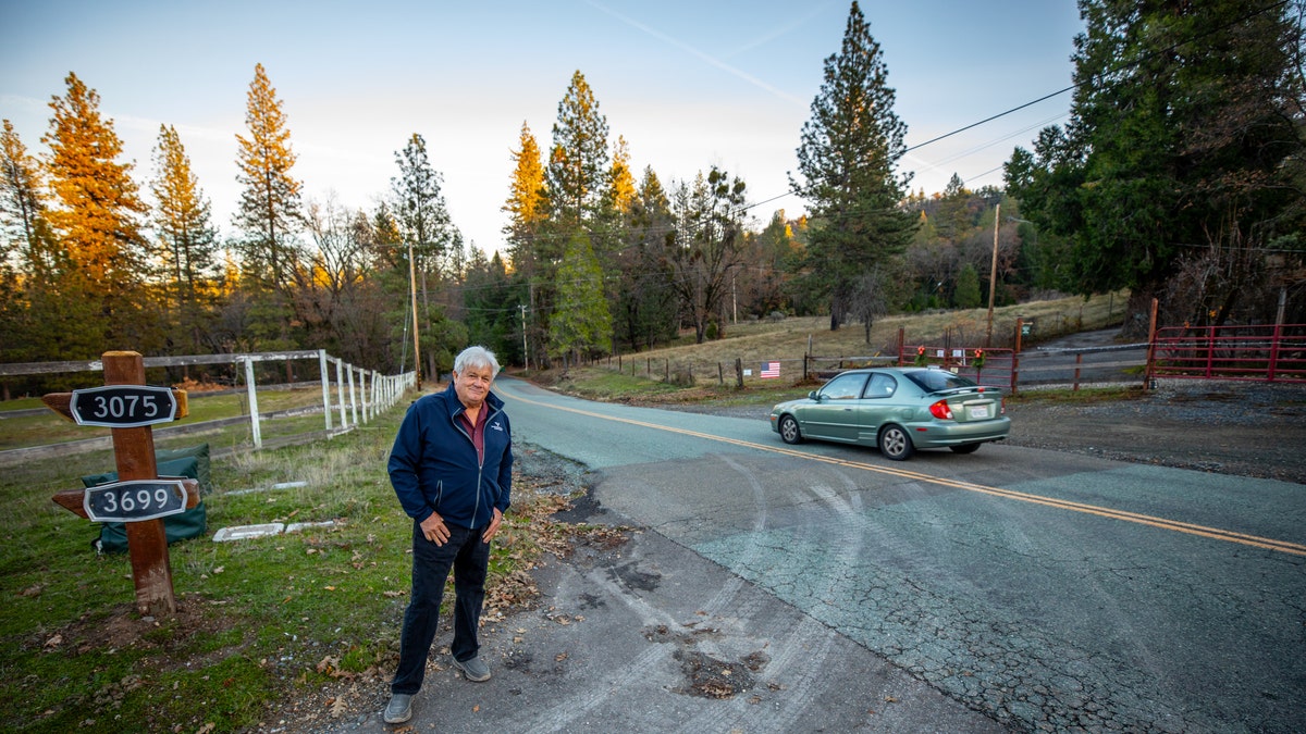 George Sheetz outside El Dorado County home in California