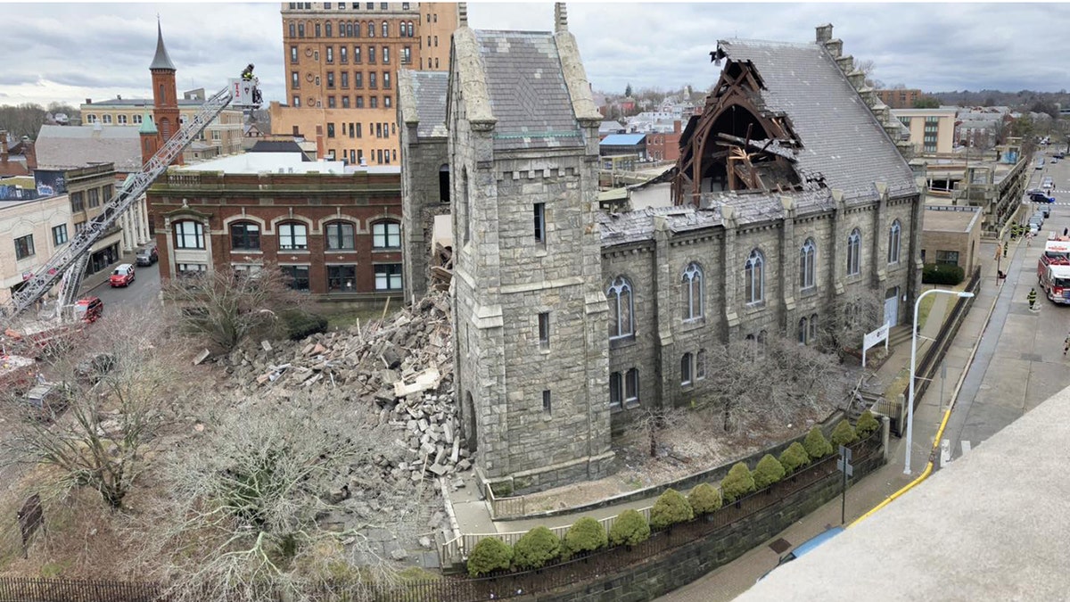Church roof collapse