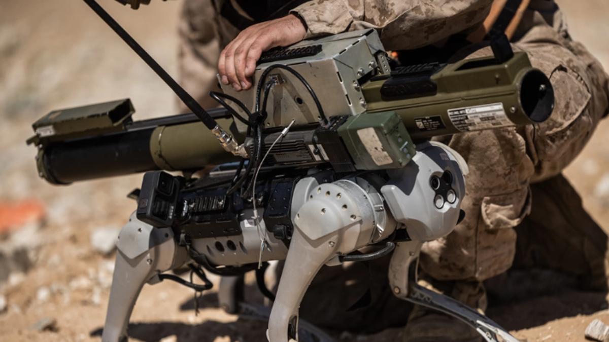 Marine tests robot weapon