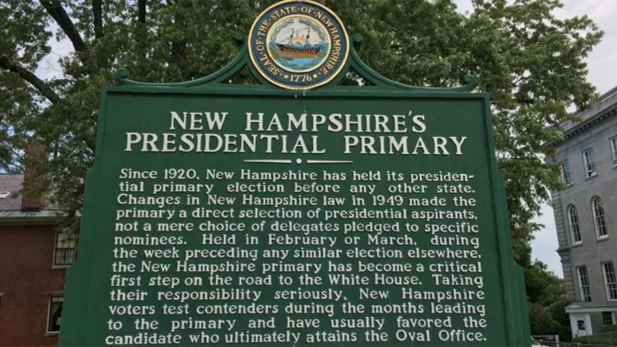 New Hampshire primary sign