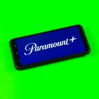 Paramount Plus logo on a smartphone screen