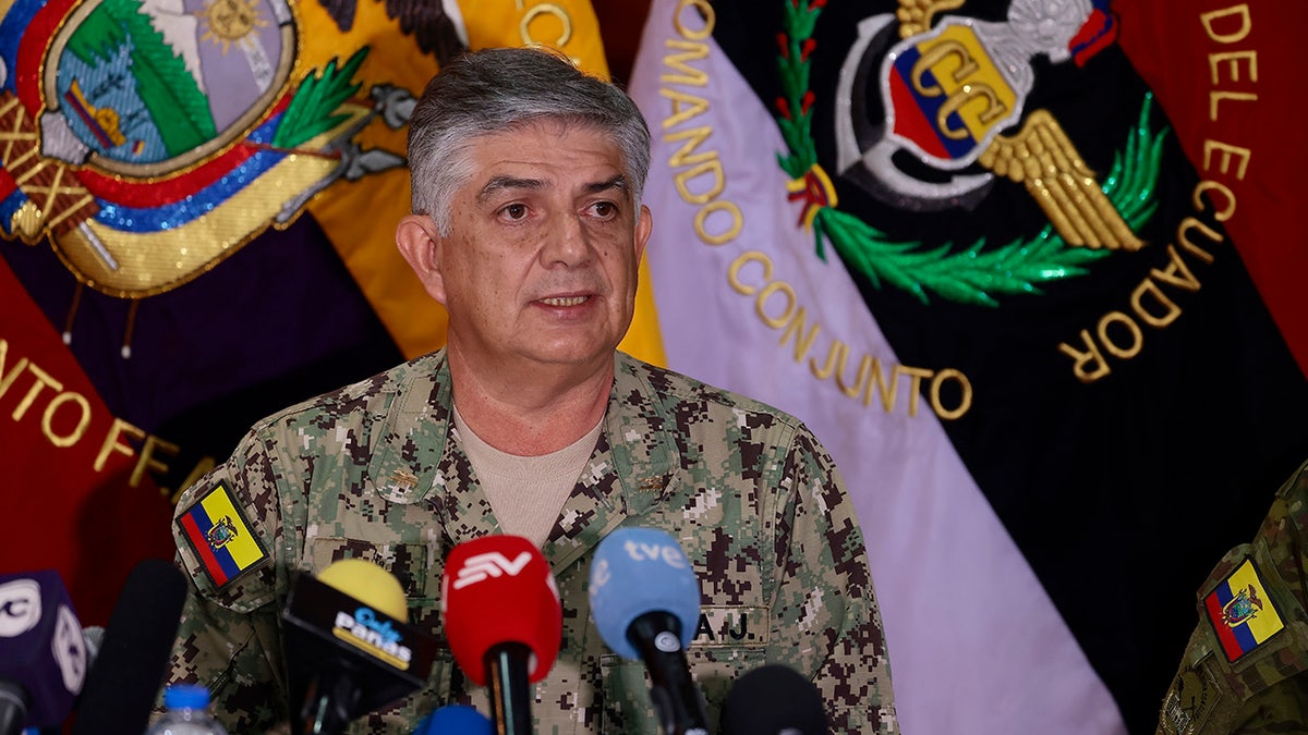 Ecuador armed forces commander addresses media