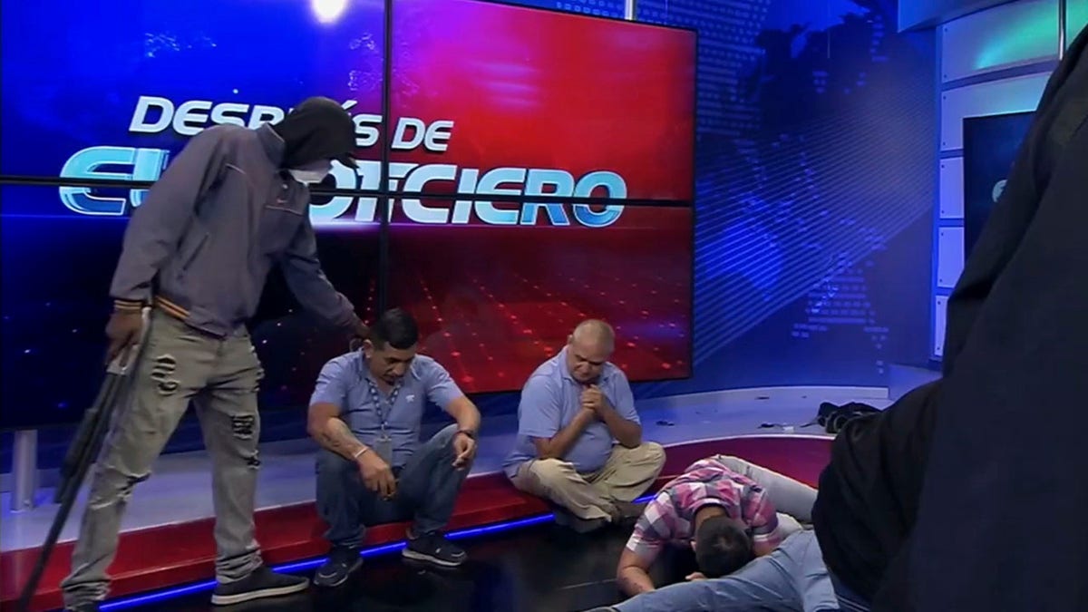 Ecuador TV broadcast interrupted by gunmen
