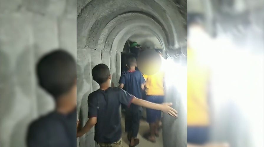 Exclusive: Hamas showing off its tunnel network to young boys during a summer camp