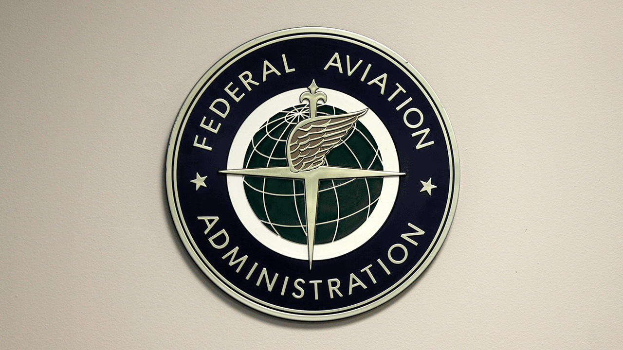 FAA logo sign on wall