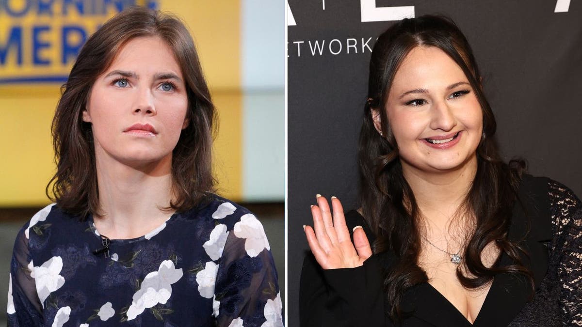 A collage of Amanda Knox, left, and Gypsy Rose Blanchard, right.
