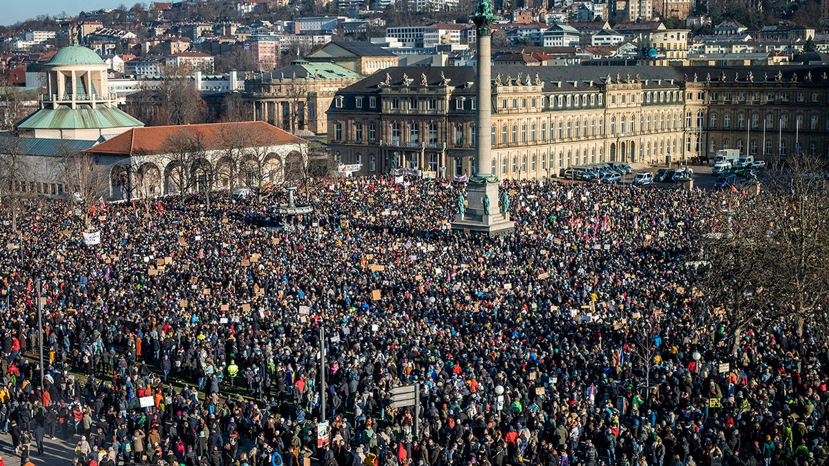 Thousands of protesters in Germany