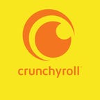 orange crunchyroll logo on yellow background