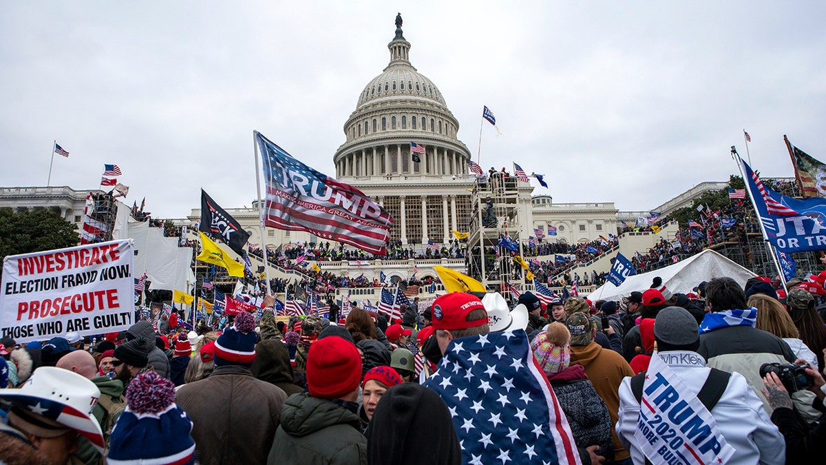 Pro-Trump rioters swarm the U.S. Capitol building on Jan. 6, 2021