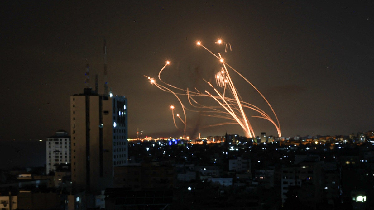 Rocket fire over Israel
