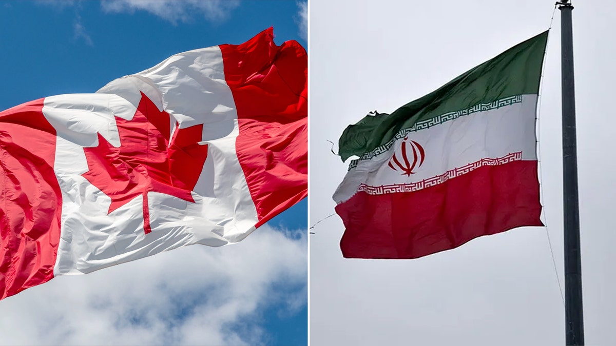 Canadian and Iranian flags