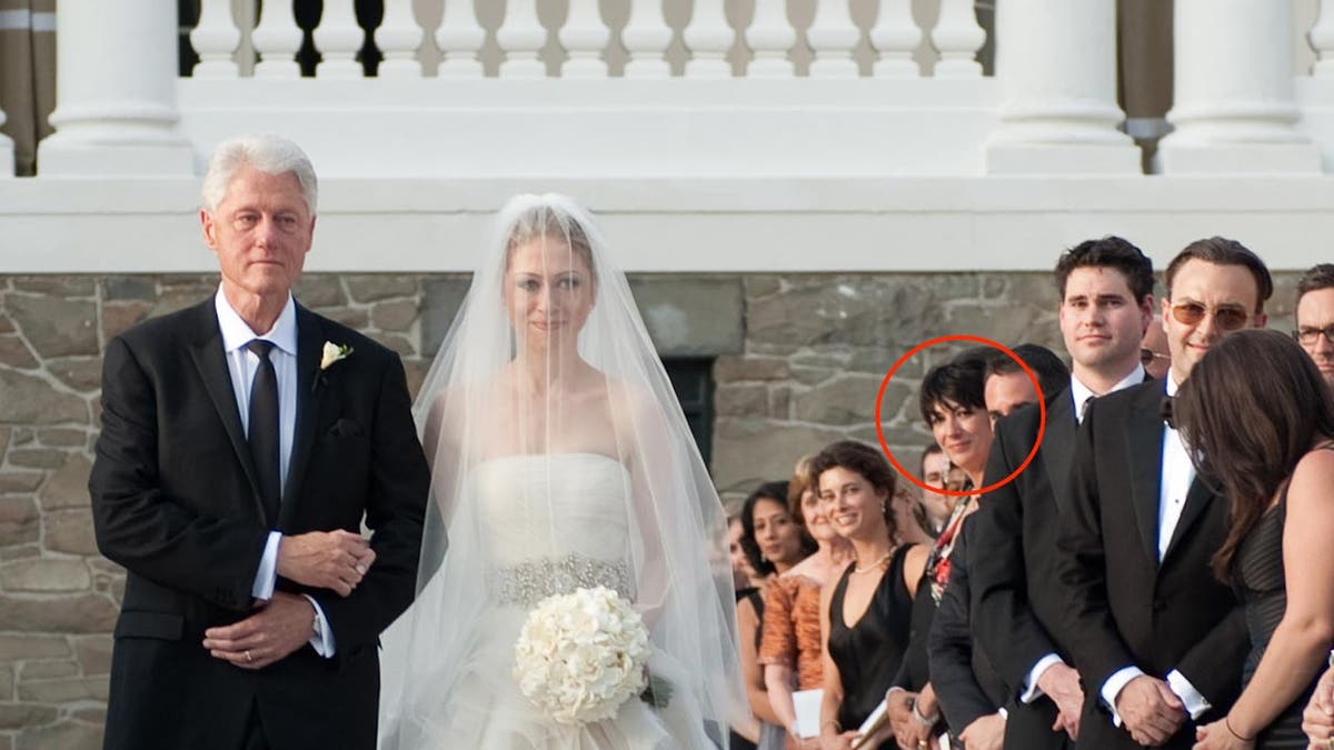 Ghislaine Maxwell at the wedding of Chelsea Clinton