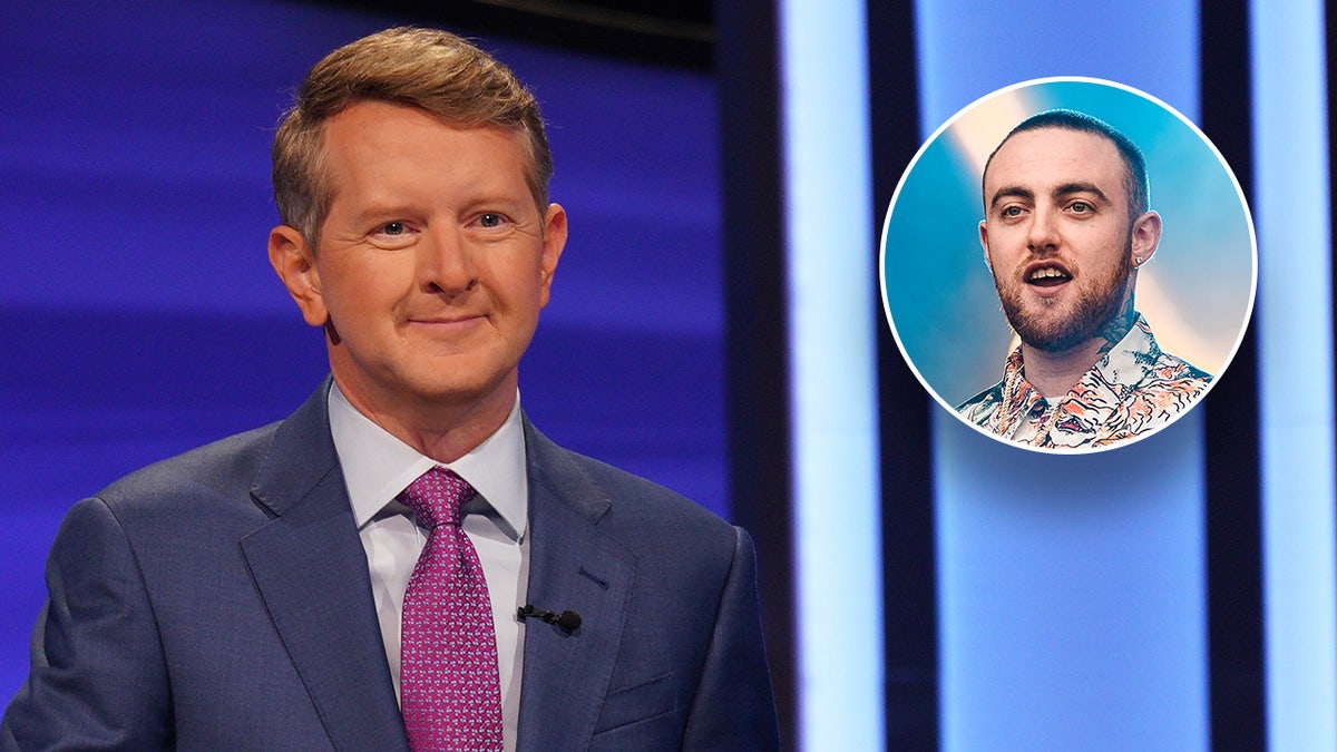 A photo of Ken Jennings with Mac Miller inset