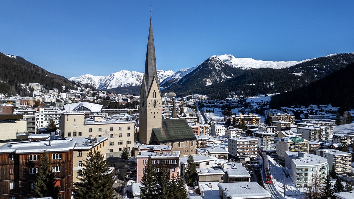 Alpine resort of Davos ahead of the 54th annual meeting of the World Economic Forum