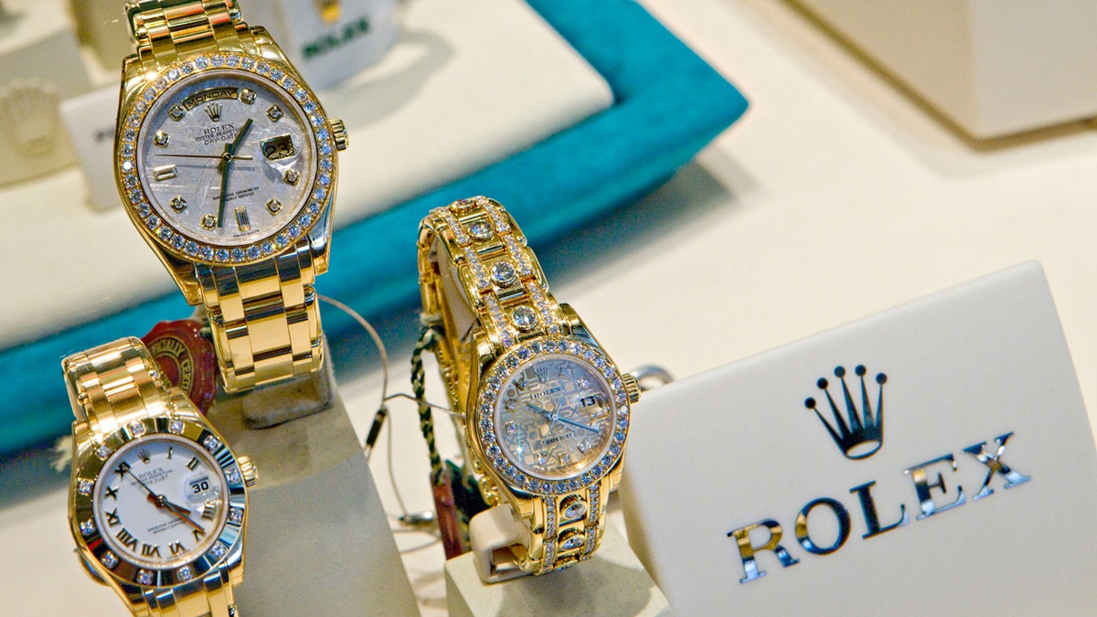 Rolex watch display