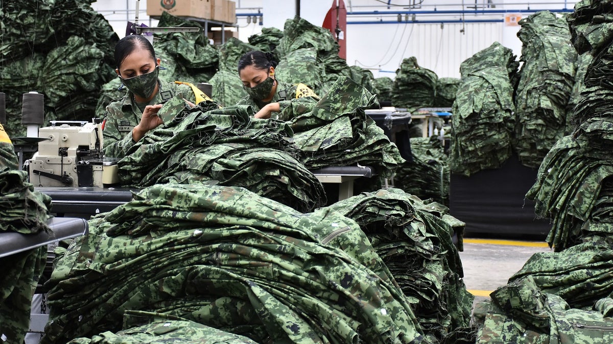 Mexico military uniforms being made
