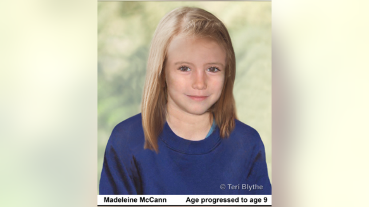 An age progression photo of Madeleine McCann