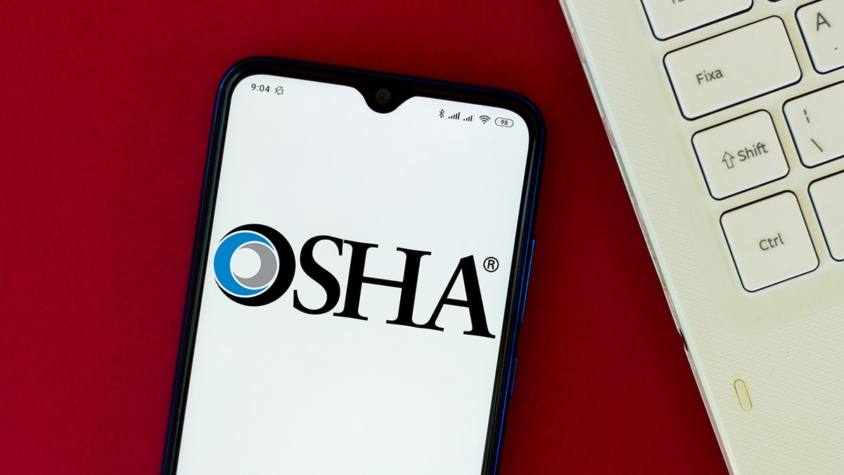 OSHA logo on smartphone