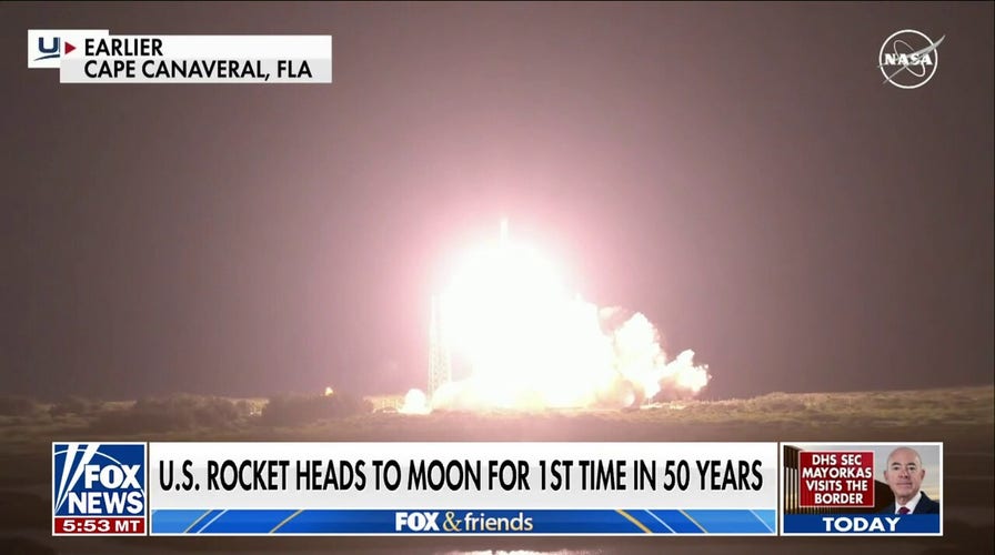 US Vulcan rocket soars into space for first moon landing mission in decades