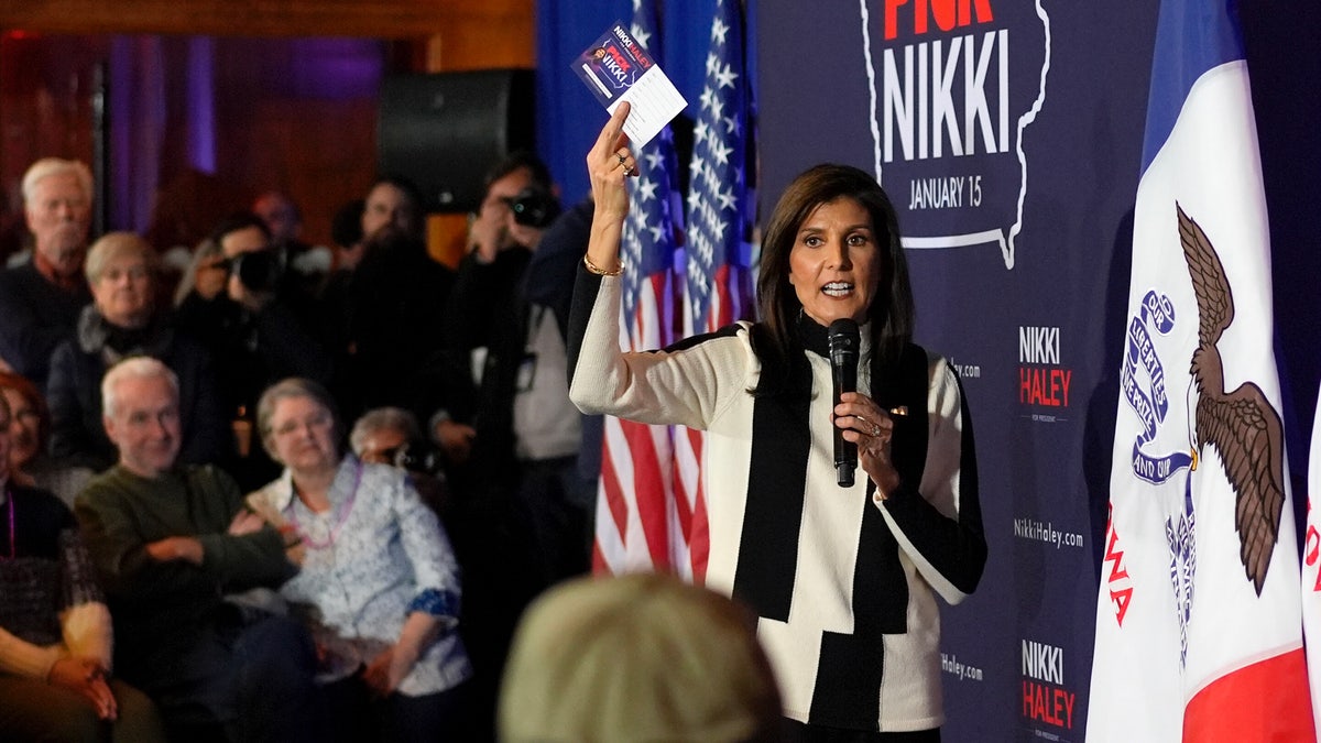 Nikki Haley in Iowa on the eve of the GOP presidential caucuses