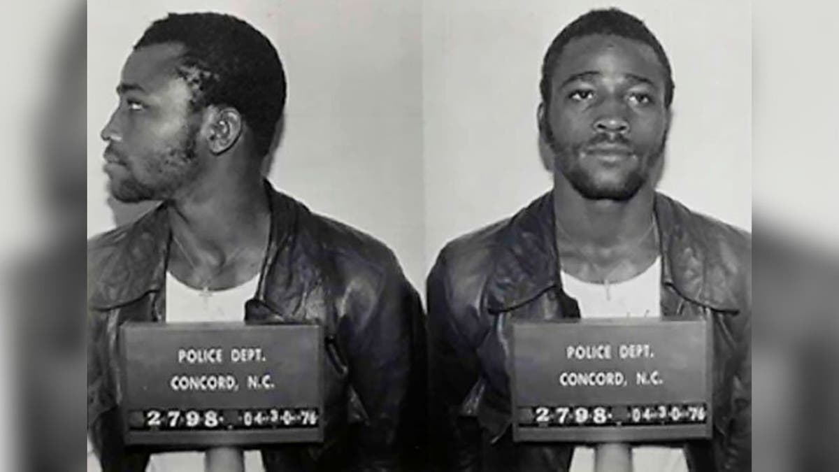 A collage of two mugshots of Ronnie Long, who was wrongly convicted of rape in the 1970s