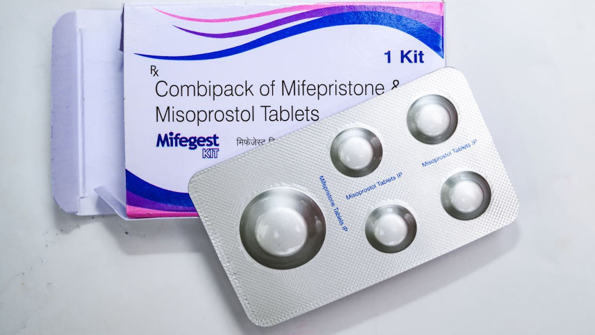 Mifepristone pill packaging