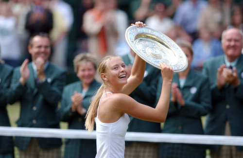 Maria Sharapova, 17 year old Russian from Siberia who won the womens singles championship at Wimbledon 2004.. (Photo by Jeff Overs/BBC News & Current Affairs via Getty Images)