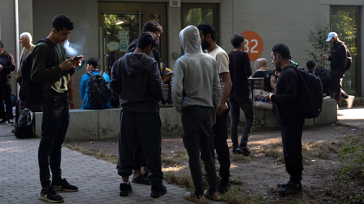 Asylum seekers gather