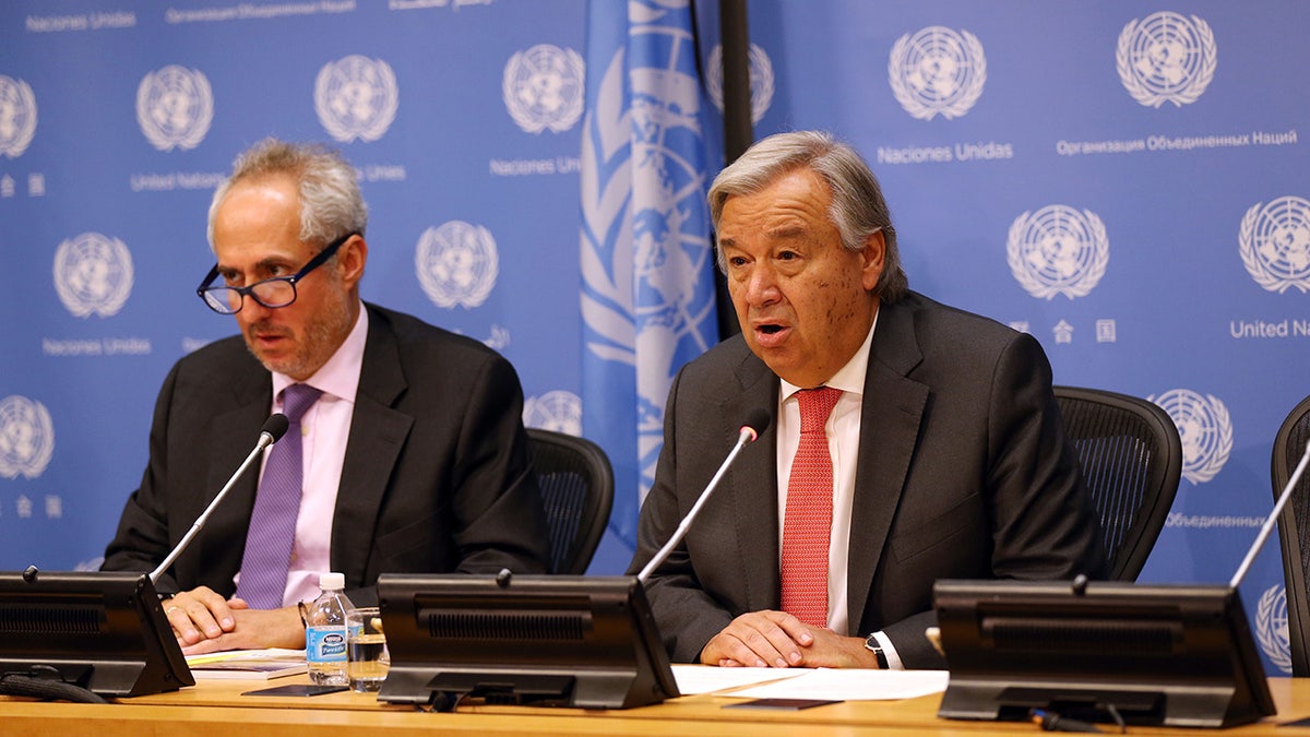 UN secretary general and spokesman