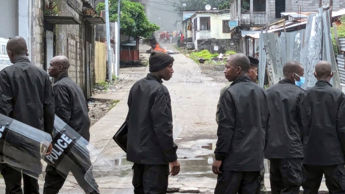 Comorian riot police