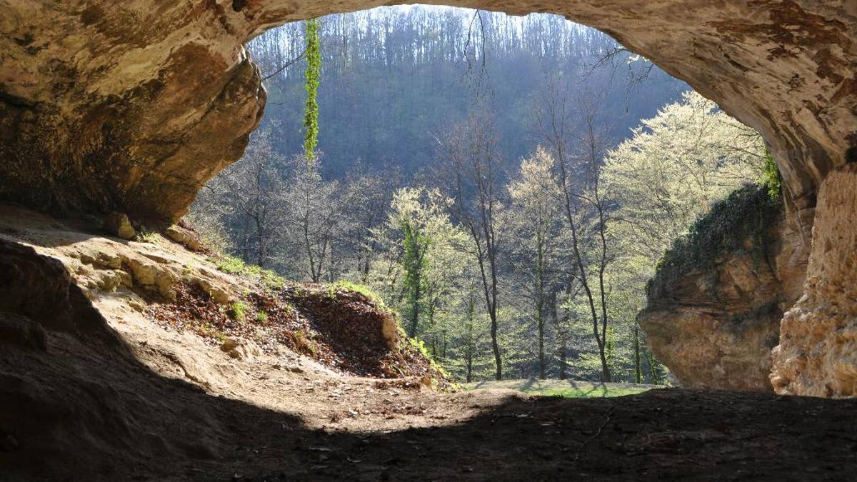 A cave entrance