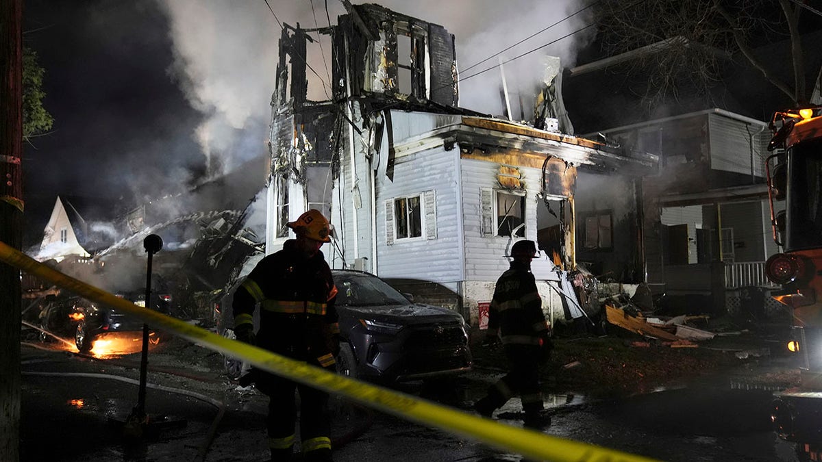 Home fire in East Lansdowne, Pennsylvania