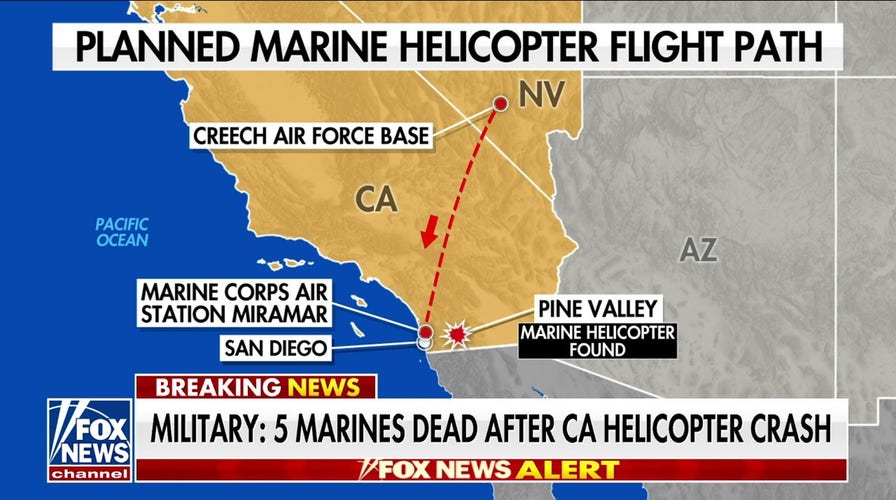 5 missing Marines confirmed dead after helicopter crash