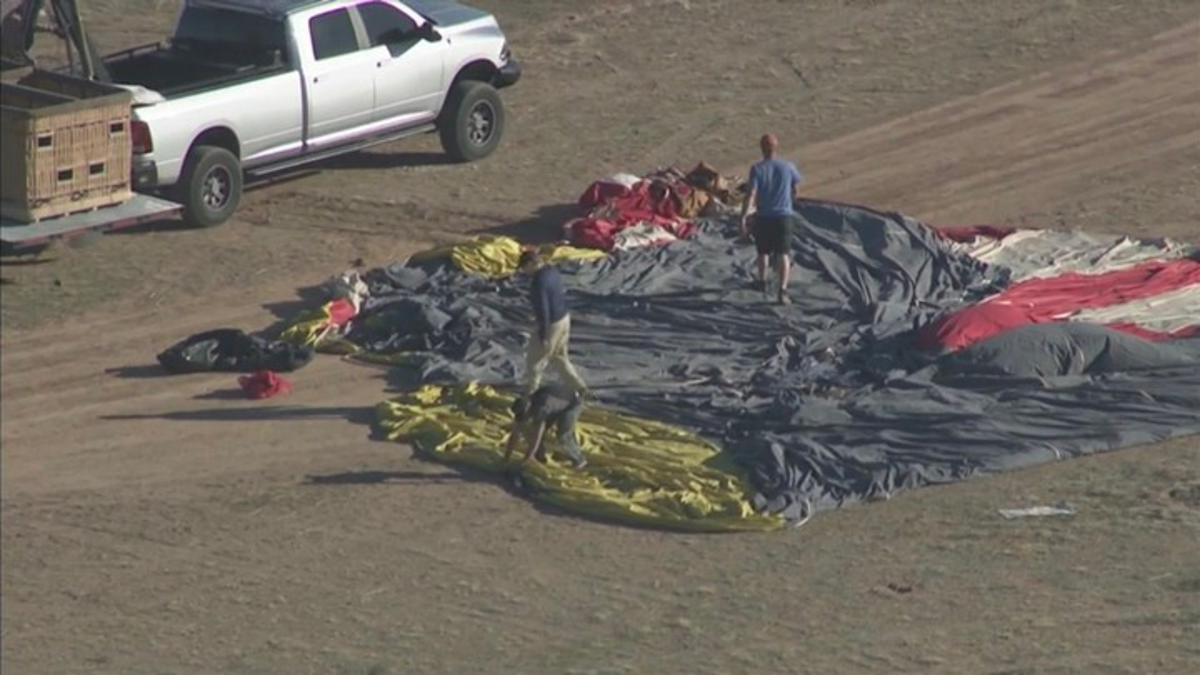 Scene from fatal hot air balloon crash