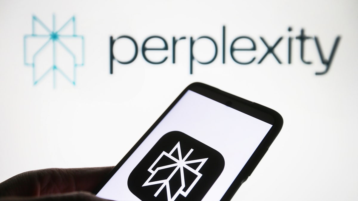 Perplexity logo on smart phone
