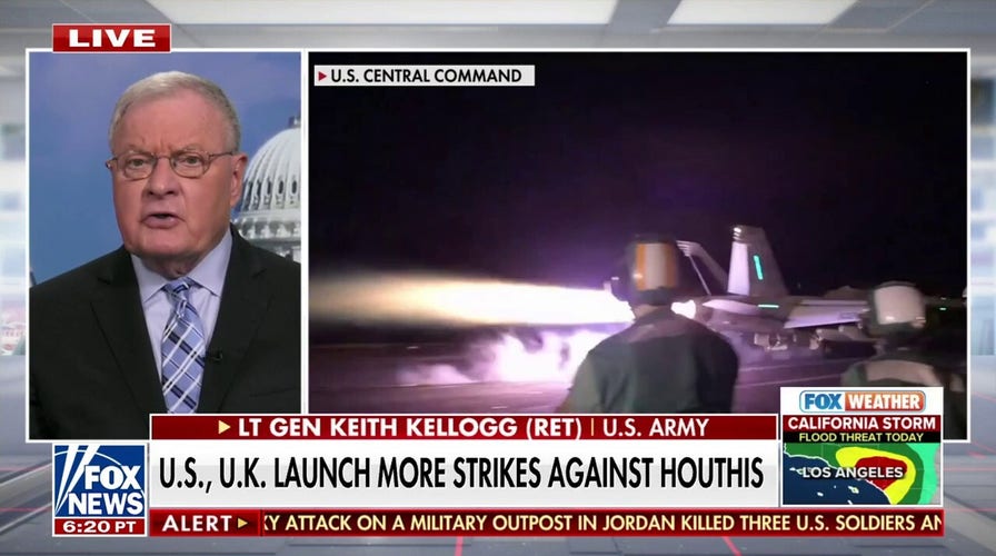 Keith Kellogg details how Biden has 'dumbed deterrence down' as US strikes continue in Middle East