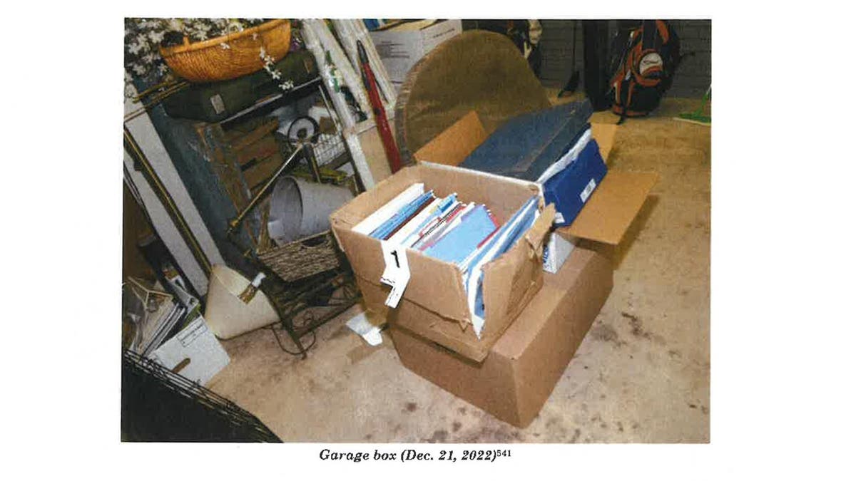 This image from Special Council Robert Hur’s investigation released by the Department of Justice on Thursday, February 8, 2024 shows Joe Biden’s Delaware garage on December 21, 2022.