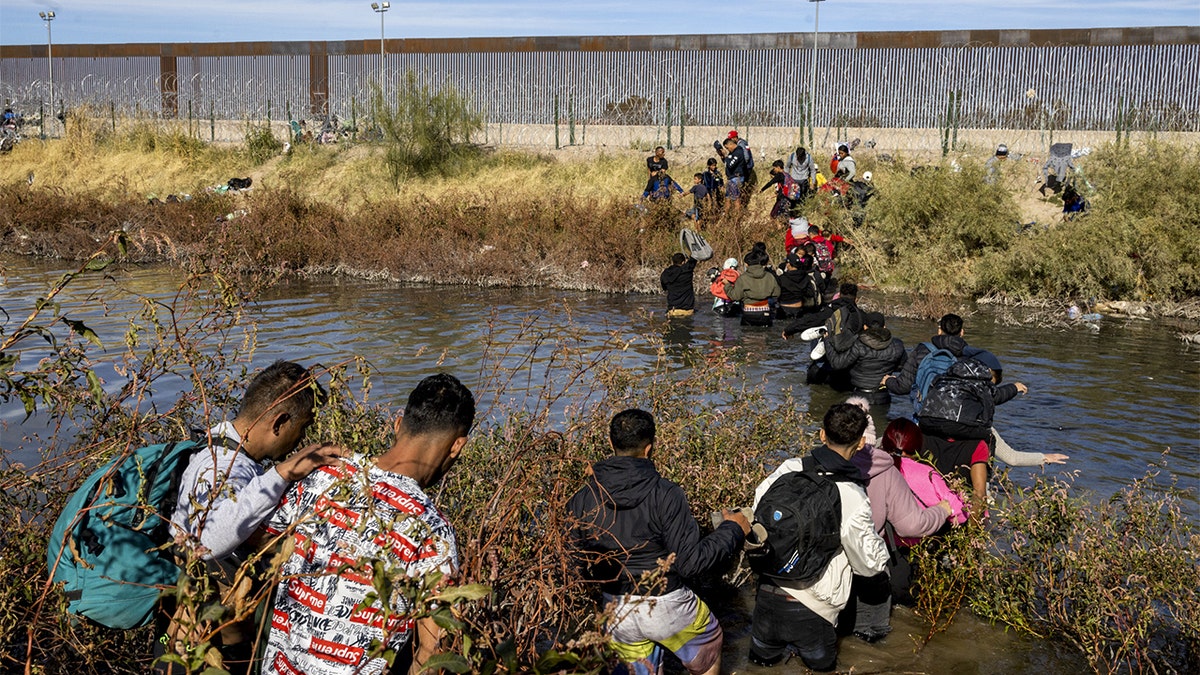 Migrants crossing Texas border