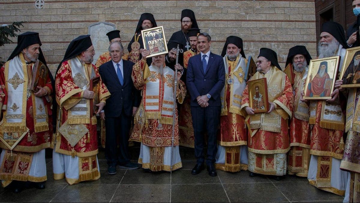 Kyriakos Mitsotakis attends Greek Orthodox mass in Istanbul 