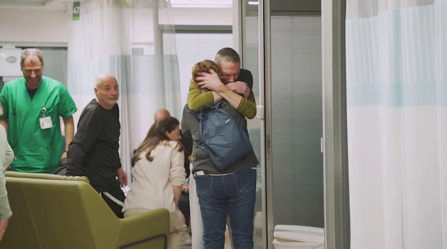 Rescued Israeli hostages Fernando Marman, Luis Har reunite with their families