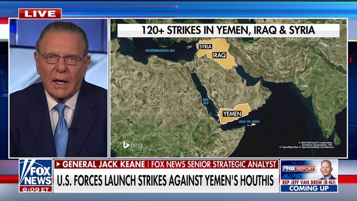 Iran's connection to Houthis is 'obvious': Gen. Jack Keane