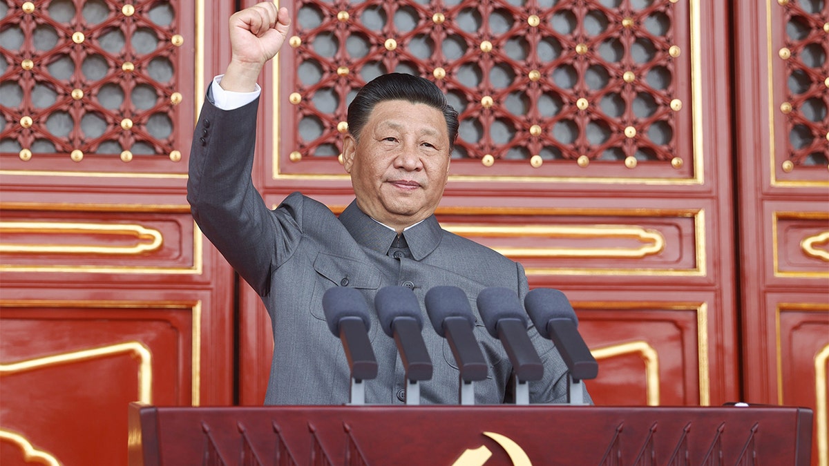 Chinese Leader Xi Jinping delivering a speech