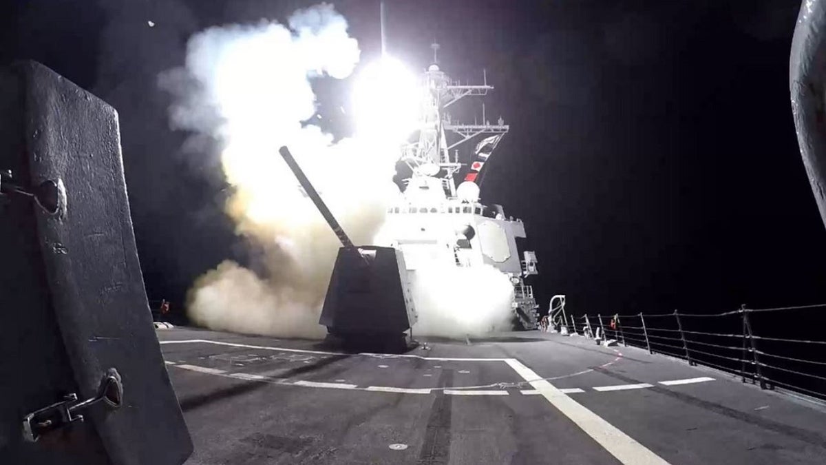 A strike launched from a naval ship