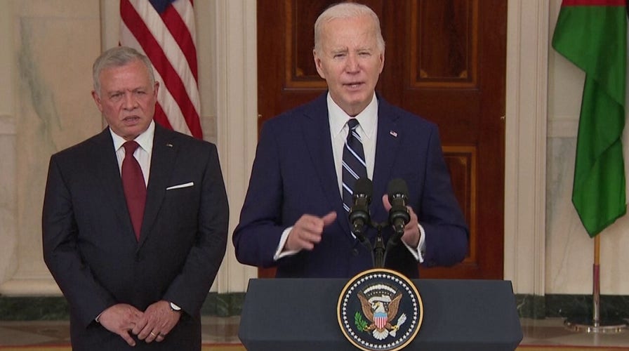 President Biden and Jordan's King Abdullah II make remarks to the media
