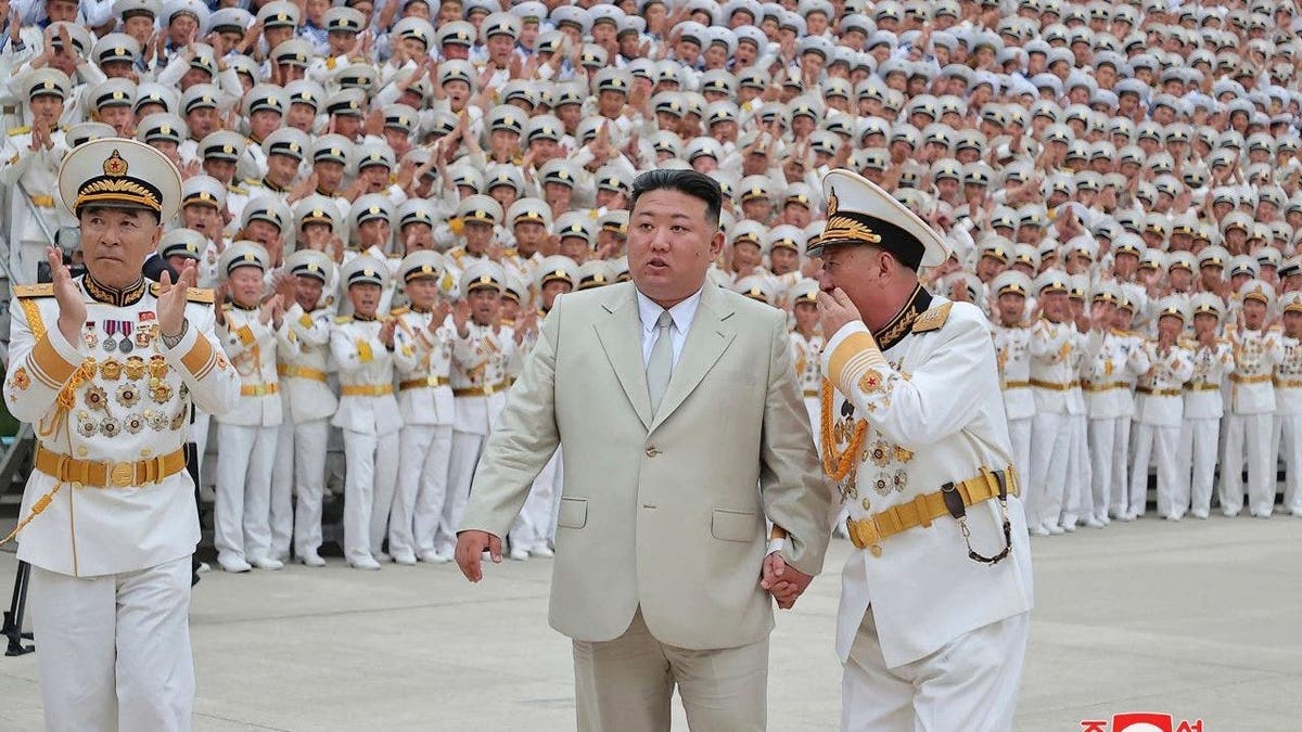 North Korean navy headquarters visited by Kim Jong Un
